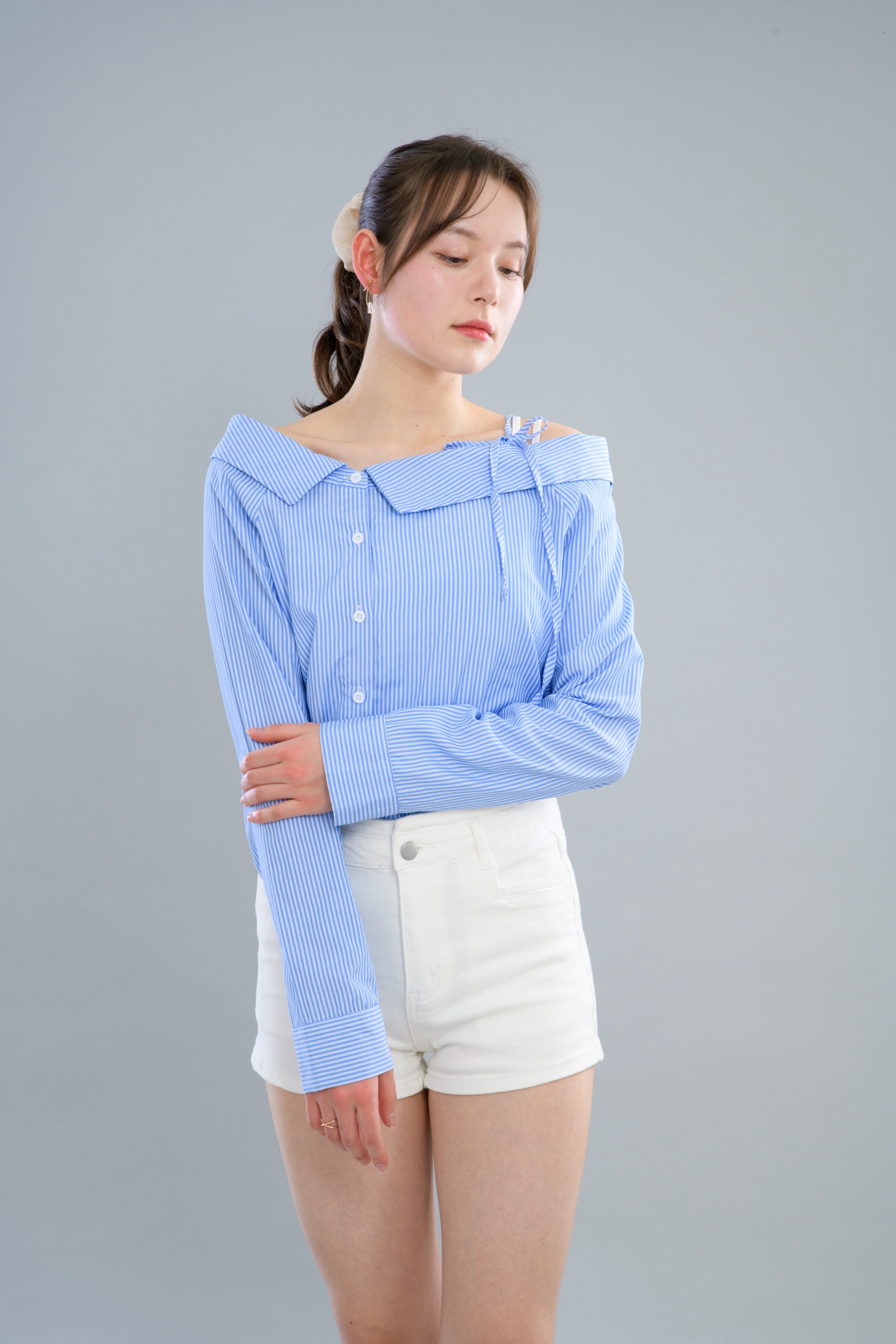 【トップス】アシンメトリー(青)