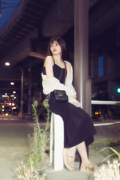 黒キャミ大人ワンピ