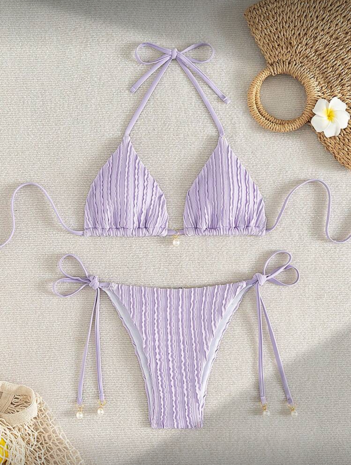 ホルターネックビキニ（モーヴパープル）